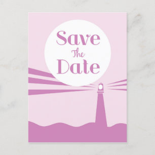 Save the Date Wedding Vintag Lighthouse Postkarte