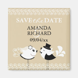 Save the Date Wedding Vogel-Magnet Magnet
