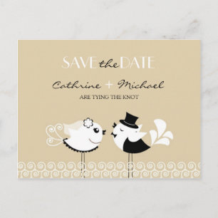 Save the Date Wedding Vogel-Postkarte Ankündigungspostkarte