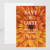 SAVE THE DATE WEDING SUNFLOWER EINLADUNG (Vorne/Hinten)