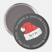 Save the Date/Weihnachten Hochzeit/Weihnachtsmannm Magnet (Vorderseite/Rückseite)