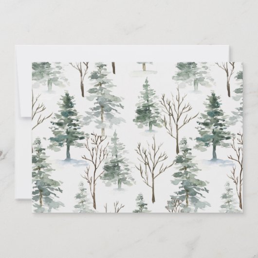 Save the Date Weihnachts-Blumenladen Einladung (Rückseite)