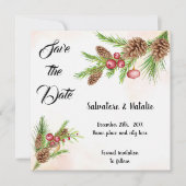 Save the Date Weihnachts-Einladung Einladung (Vorderseite)