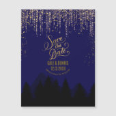 Save the Date Weihnachts-Hochzeitskarte Magnetkarte (Vorderseite)