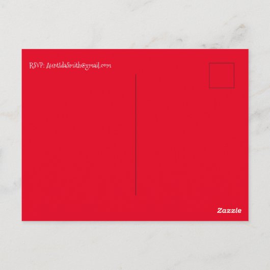 Save the Date Weihnachtsmahlzeit Flannel Einladung Postkarte (Rückseite)