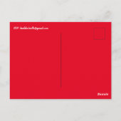 Save the Date Weihnachtsmahlzeit Flannel Einladung Postkarte (Rückseite)