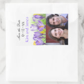 Save the Date Weinflaschen Rechteckiger Aufkleber (Tasche)