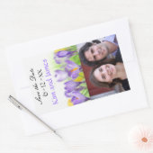 Save the Date Weinflaschen Rechteckiger Aufkleber (Umschlag)