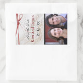 Save the Date Weinflaschen Rechteckiger Aufkleber (Tasche)