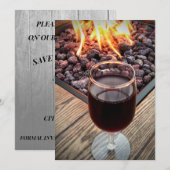 SAVE THE DATE, WEINGLAS, BRANDLAGE, WEDDINGE DATE (Vorne/Hinten)