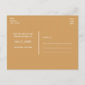 SAVE THE DATE Weinglas JEDE FARBE Postkarte (Rückseite)