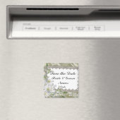 Save the Date weiße Blume-Hochzeitsmagnete Magnet (In Situ (Geschirrspüler))