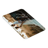 Save the Date, weiße handgeschriebene Hochzeitsfei Magnet (Rechte Seite)