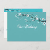 Save the Date weiße Postkarten (Vorne/Hinten)