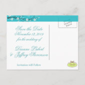 Save the Date weiße Postkarten (Rückseite)