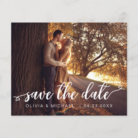 Save the Date Weißhandgeschriebenes Foto (Vorderseite)