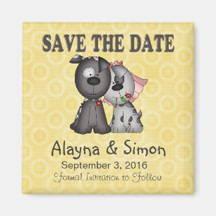 Save the Date Welpen Magnet