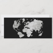 Save the Date Weltkarte Boarding Pass (Rückseite)