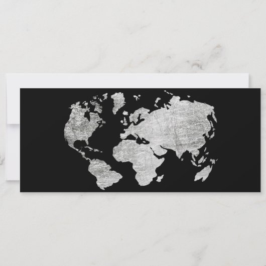 Save the Date Weltkarte Boarding Pass (Rückseite)