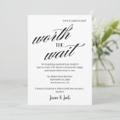 Save the Date - Werde warten, endlich Ma bekommen (Stehend Vorderseite)