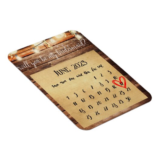 Save the Date werden Sie meine Bridesmaid Custom M Magnet (Rechte Seite)