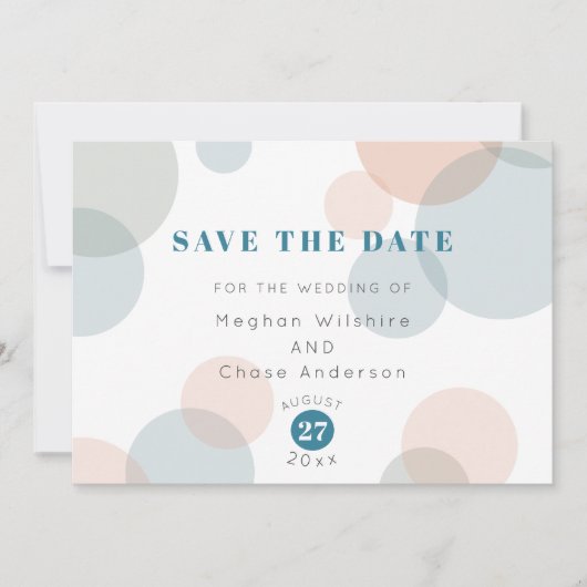 Save the Date Whimsical Pastel Confetti Dots (Vorderseite)
