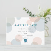 Save the Date Whimsical Pastel Confetti Dots (Stehend Vorderseite)