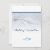 Save the Date White Bows | Krawatte Die Knotenhoch Einladung (Rückseite)