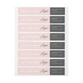 Save the Date wieder Rücksendeadresse Blush (Bogen)