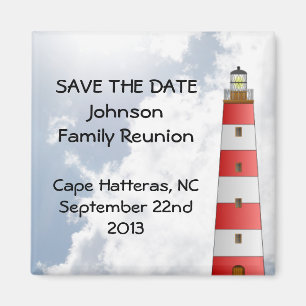 Save the Date Wiedersehen Beach Lighthouse Spaß Magnet