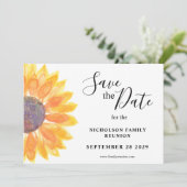 Save the Date-Wiedersehen-Blumen-Karte Date (Stehend Vorderseite)