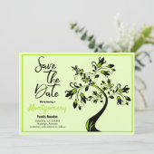 Save The Date | Wiedersehen der modernen Baumfamil Ankündigung (Stehend Vorderseite)
