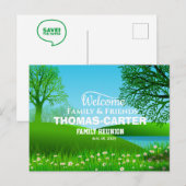 Save the Date Wiedersehen Natur Landschaft See Postkarte (Vorne/Hinten)