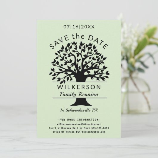 Save the Date Wiedersehen-Tree-Karte (Stehend Vorderseite)