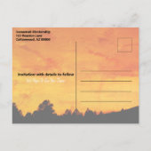 Save the Date-Wiedersehen-Vorlage für das Campingp Ankündigungspostkarte (Rückseite)