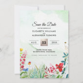 Save The Date. Wild Meadow | Fotokarte der Wildblu Date (Vorderseite)