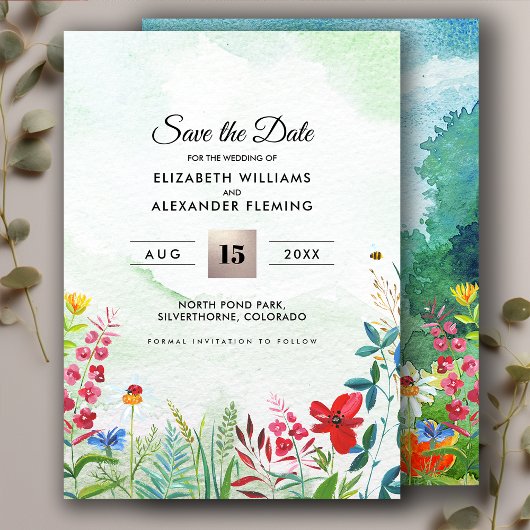Save The Date. Wild Meadow | Sommerkarte Date