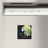 Save the Date Wildblume der White Multiflora Rose Magnet (In Situ (Geschirrspüler))