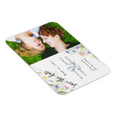 Save the Date Wildblumen-Foto Magnet (Rechte Seite)