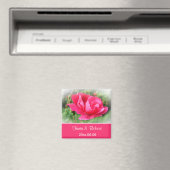 Save the Date, wildrosa Rosa-Blume. Magnet (In Situ (Geschirrspüler))