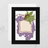 Save the Date Wine Label Wedding Card Ankündigungspostkarte (Vorne/Hinten)