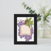 Save the Date Wine Label Wedding Card Ankündigungspostkarte (Stehend Vorderseite)