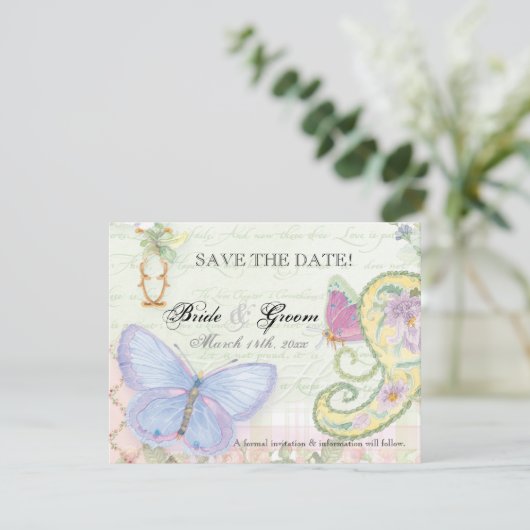 Save the Date - Wings of Liebe Wedding Collection (Stehend Vorderseite)