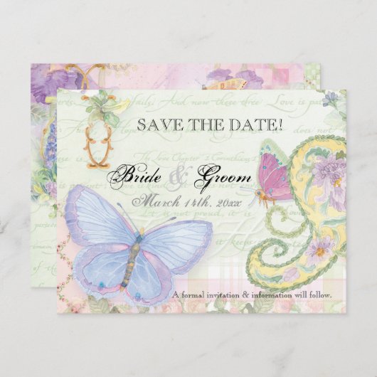 Save the Date - Wings of Liebe Wedding Collection (Vorne/Hinten)