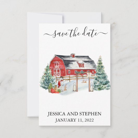 Save the Date Winter Barn Weihnachtssehen (Vorderseite)