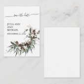 Save the Date Winter Foliage Weihnachtswolle Mitteilungskarte (Vorne/Hinten)