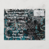 Save the Date - Winter/Hochzeit im Herbst Ankündigungspostkarte (Rückseite)