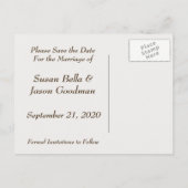 Save the Date - Winterhochzeit Ankündigungspostkarte (Rückseite)