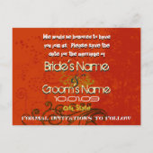 SAVE THE DATE - WIRBEL ANKÜNDIGUNGSPOSTKARTE (Rückseite)