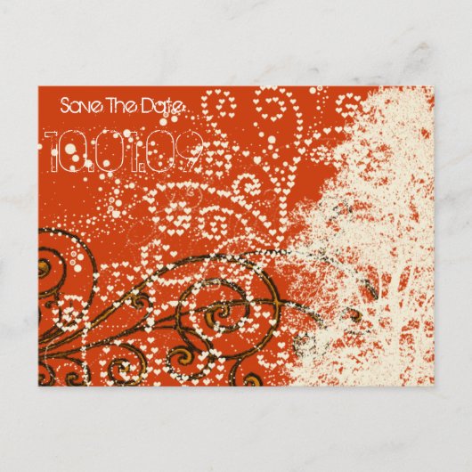 SAVE THE DATE - WIRBEL ANKÜNDIGUNGSPOSTKARTE (Vorderseite)